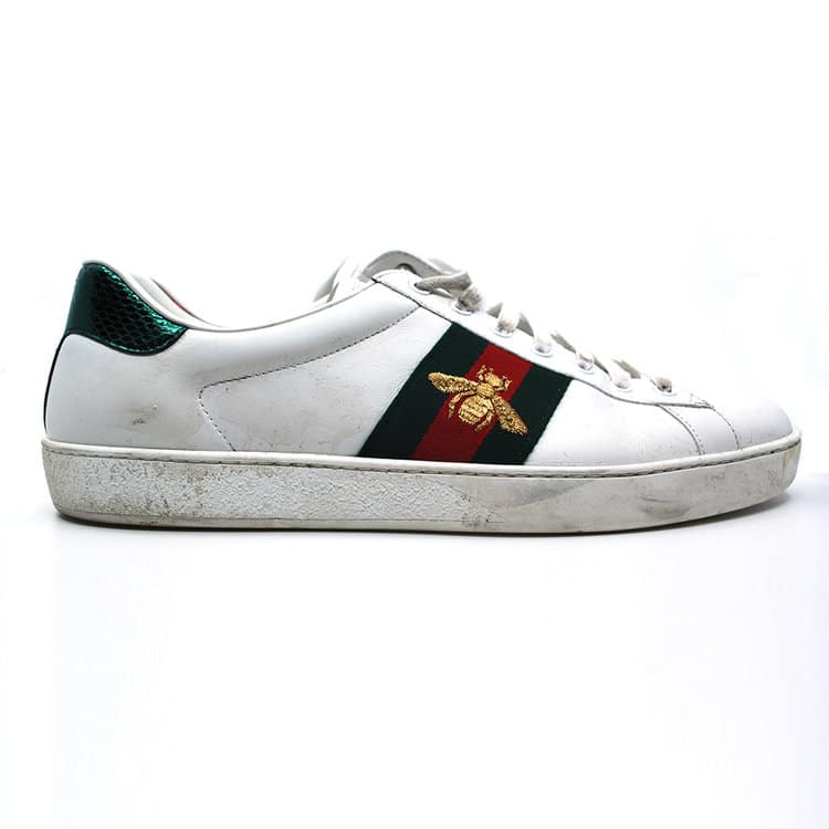 Gucci Ace sneaker cleaning before and after Dubai before