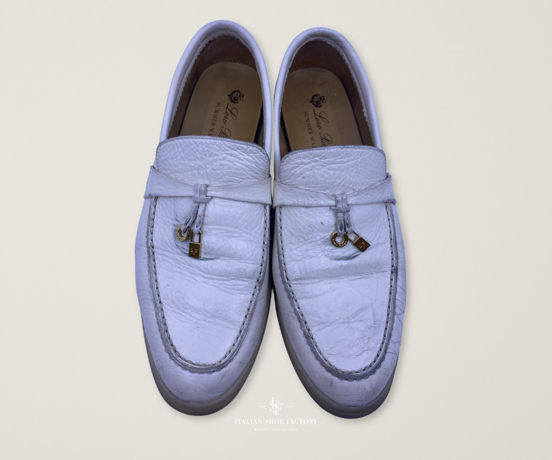 Loro Piana loafer restoration before and after Dubai before