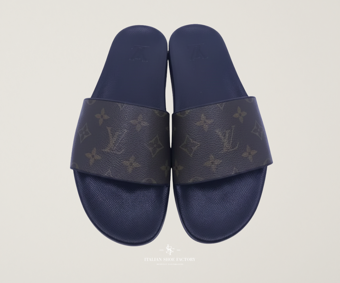 Louis Vuitton sandal strap repair before and after Dubai after